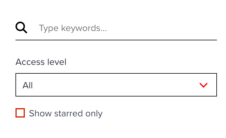 Filtering result of searched storymaps