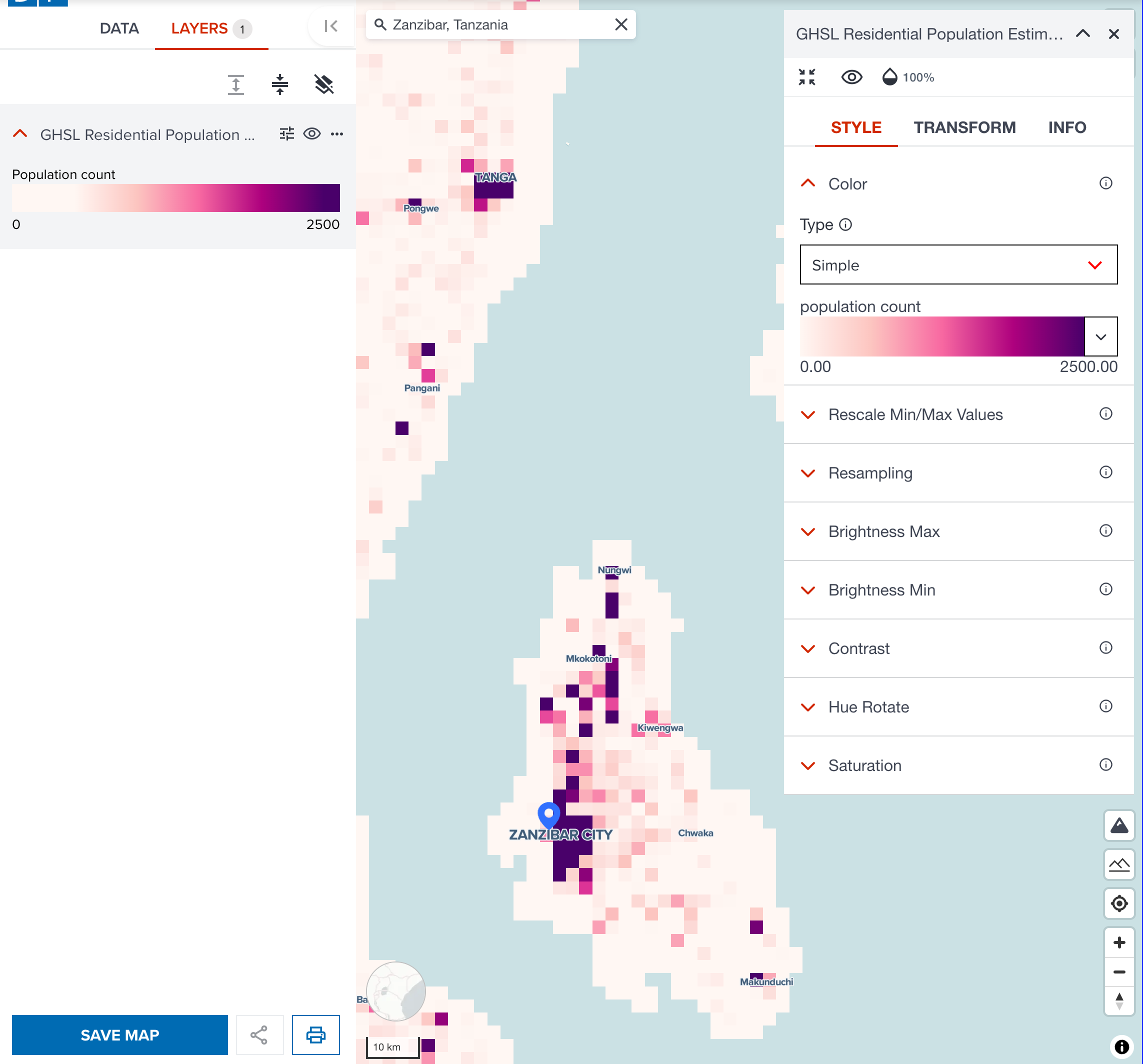 Change colormap at STYLE tab in layer editing panel